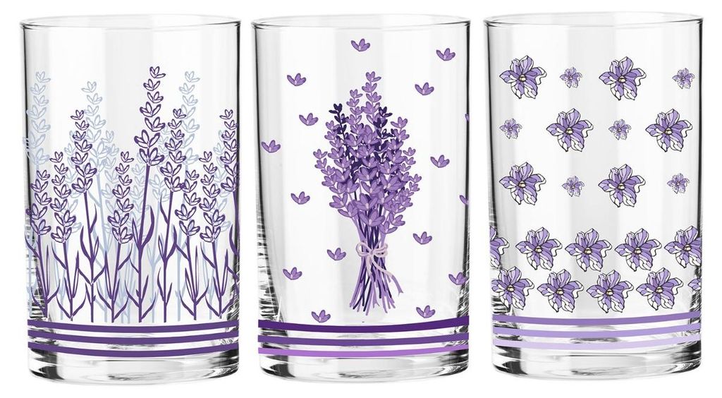 KROSNO Lavender Trinkgläser Lavendel, 6er-Set, 250 ml Produktbild 