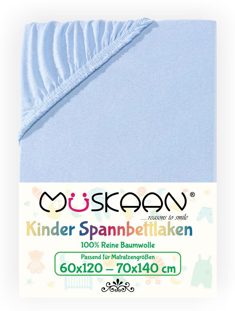 Müskaan Jersey Kinder Spannbettlaken 60x120 - 70x140 cm Produktbild 