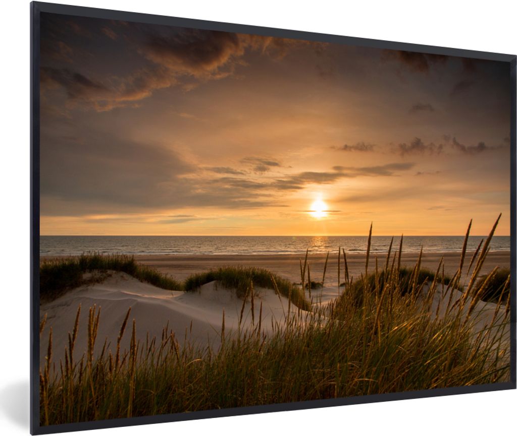 MuchoWow MuchoWow Gerahmtes Poster Strand - Farben - Europa 30x20 cm - Poster mit zchwarzem Bilderrahmen - Kunstdruck - Bild-Poster