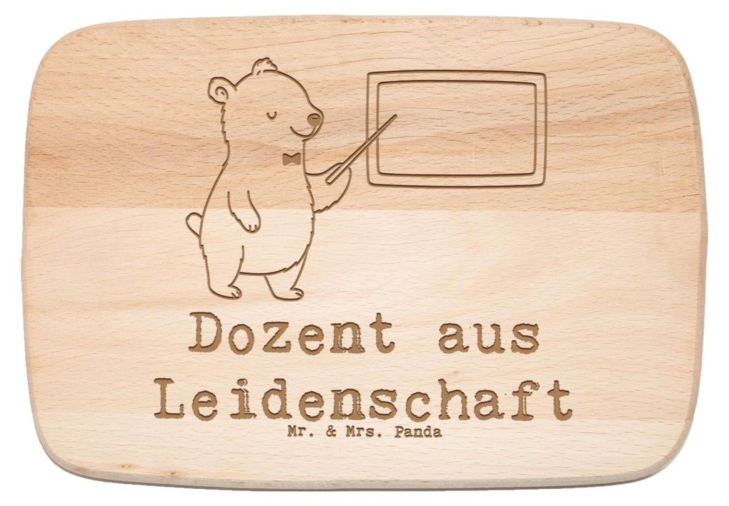 Mr. & Mrs. Panda Holzbrett Dozent Leidenschaft - Transparent - Geschenk, jausenbrett, Professor, Unterricht, Uni, Schneidebrett, Witzig, Holzbrettc...