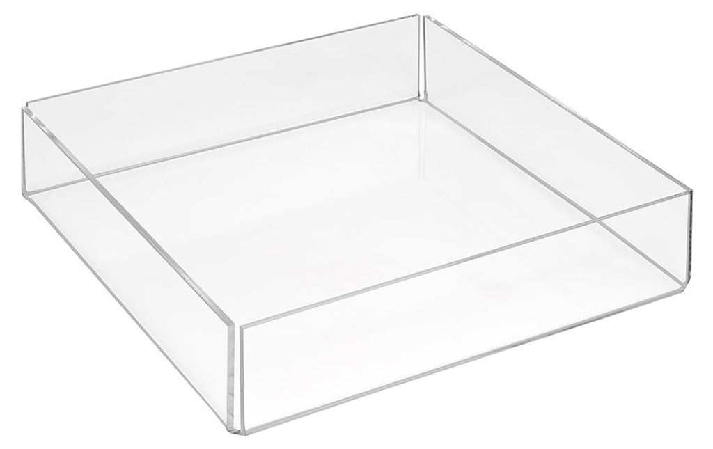 Ordnungsbox 50 mm Höhe Stellfläche ca. 220x220mm Ablagebox Präsentationsbox Acrylglas Zeigis