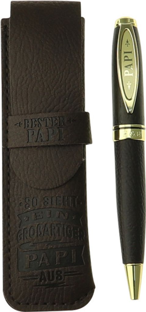 History & Heraldry Bamboo Persönlicher und individueller Kuli Kugelschreiber Stift mit Namen und Spruch Personalisiertes Etui Monogramm-Design per...