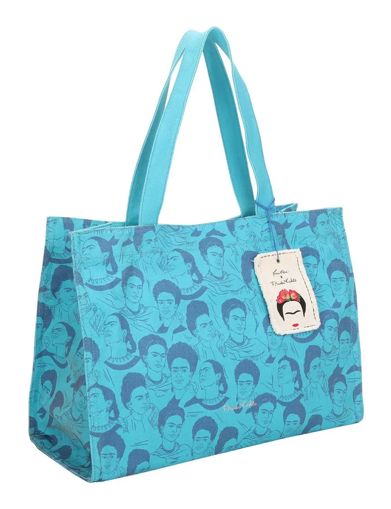Fritzi aus Preußen borsa shopper borsa a tracolla Easy 01 Canvas Shopper Frida Heads petrolio - 2