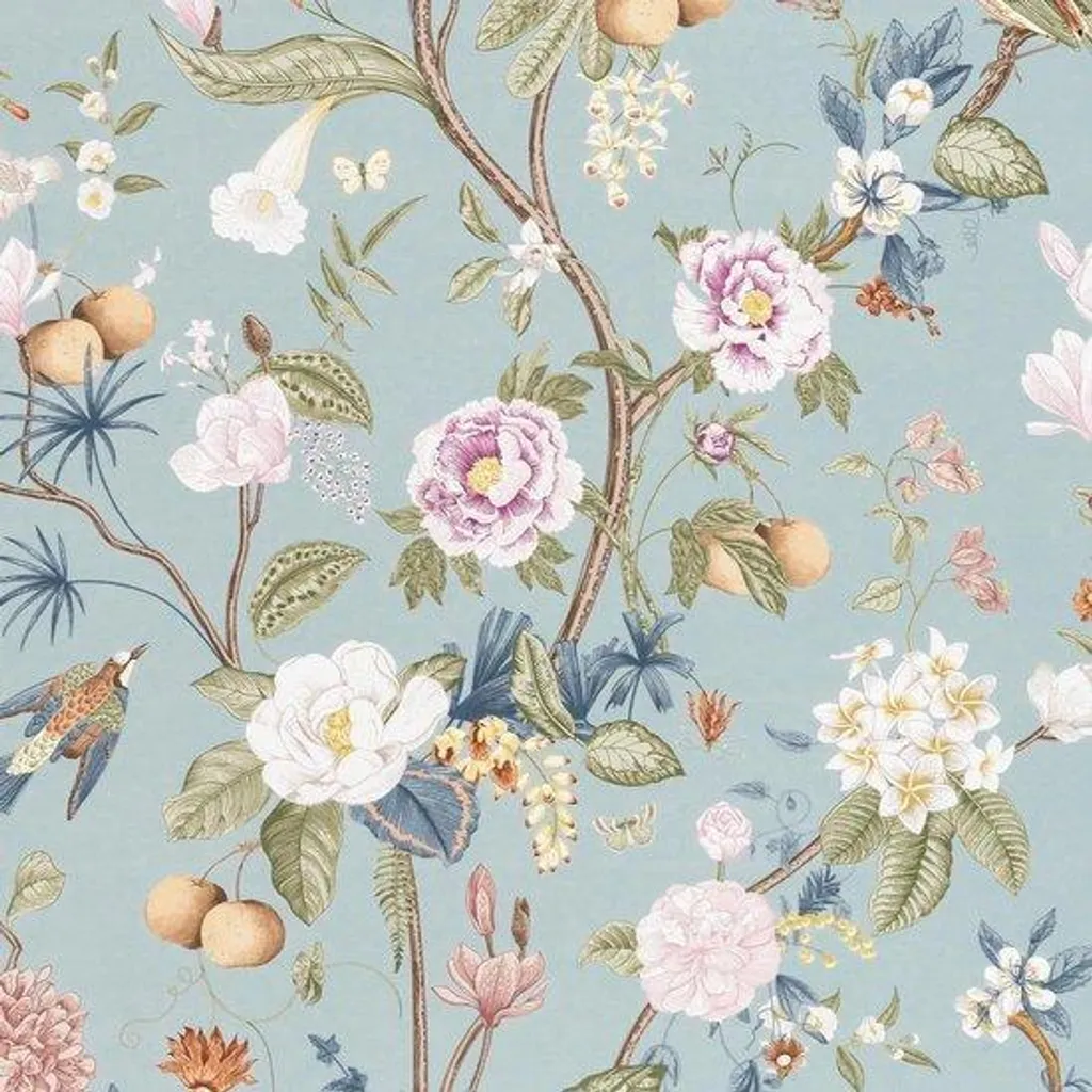 Papier Peint Adhésif Anti-Humidité pour Mur et Meuble Motif Floral 44cm