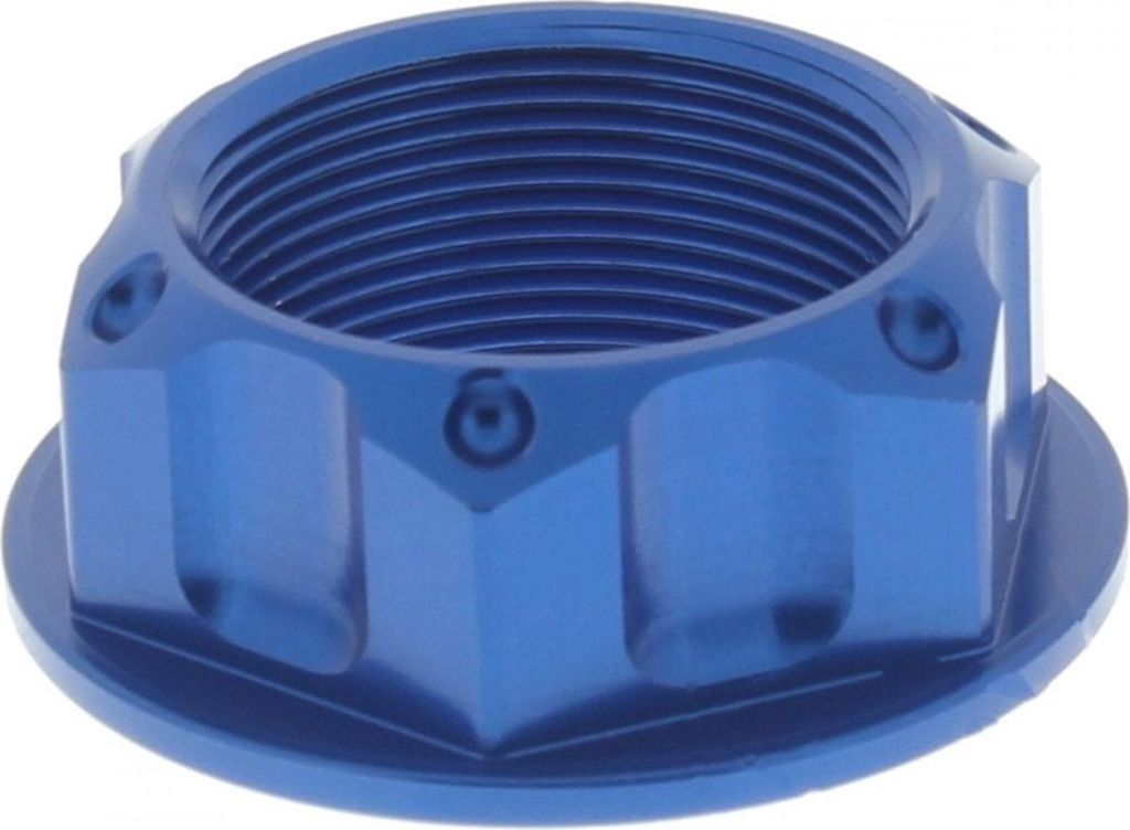 Mutter Lenkkopf JMP Bolt M24x1,00mm Aluminium blau für Honda CBF FA F / A N S ABS 125 / 250 / 300 / 350 / 360 / 400 / 450 / 500 / 550 / 600 / 650 ...