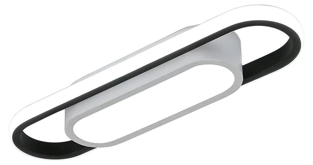 LED Deckenleuchte - 30W Deckenlampe - 3000/4500/6500K 3 Farben per Wandschalter - Aufputzmontage - 220V AC - Eisen - Schwarz