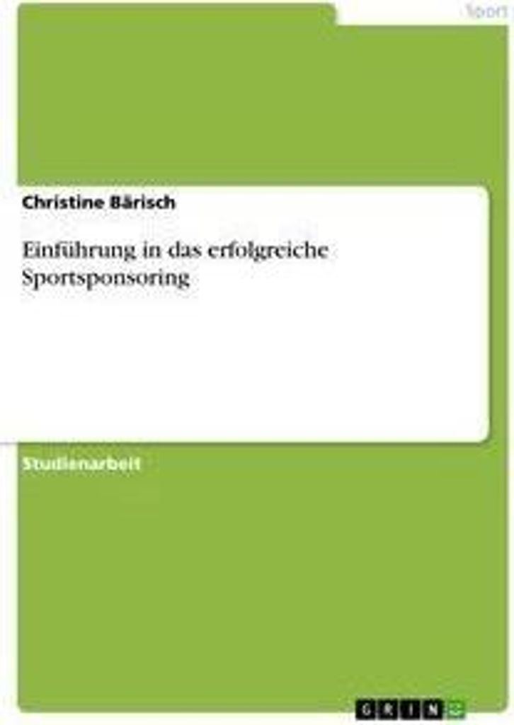 Einführung in das erfolgreiche Sportsponsoring