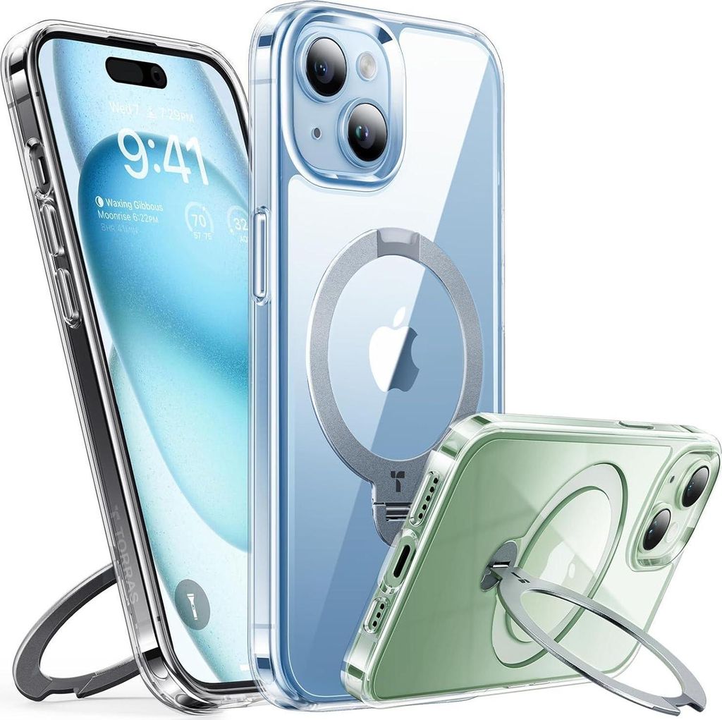 Torras UPRO Ostand Spin Series für iPhone 15 Clear Produktbild 