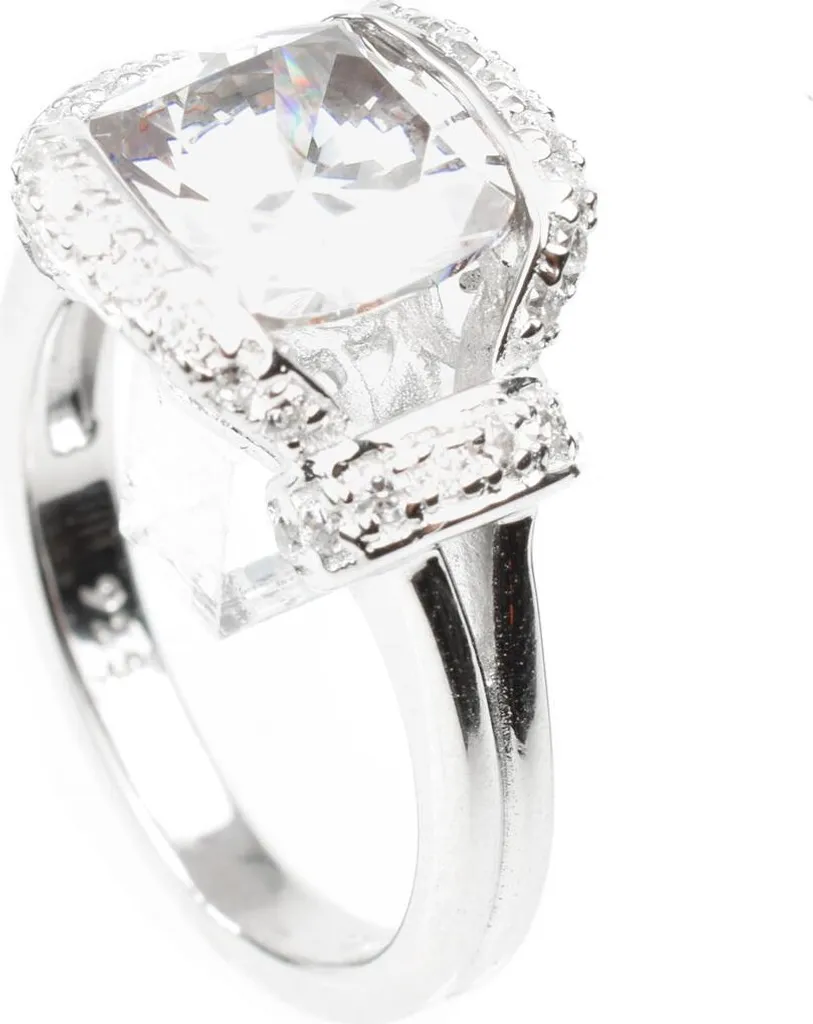 Diamonfire 9501201062165: Anello in Argento Tripla Placcatura Rodio