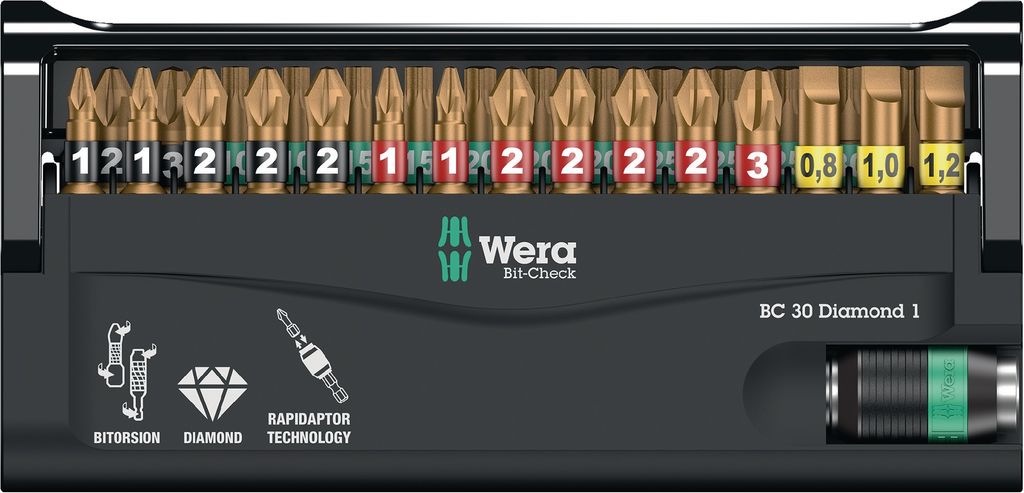 Wera BC 30 Diamond 1, 30 kusov, Phillips, Krížový, Torx, PH Obrázok produktu 