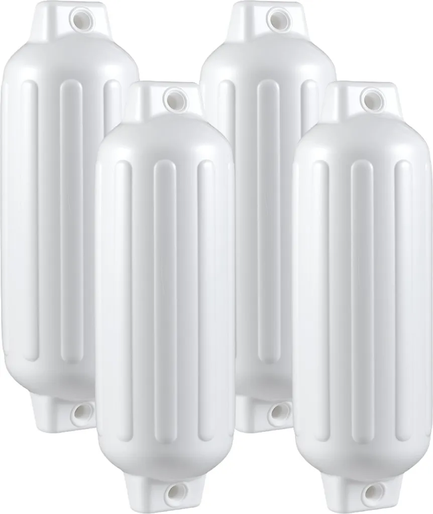 Set de 4 Pare-battages de Ponton COSTWAY G4 Gonflables pour Bateau