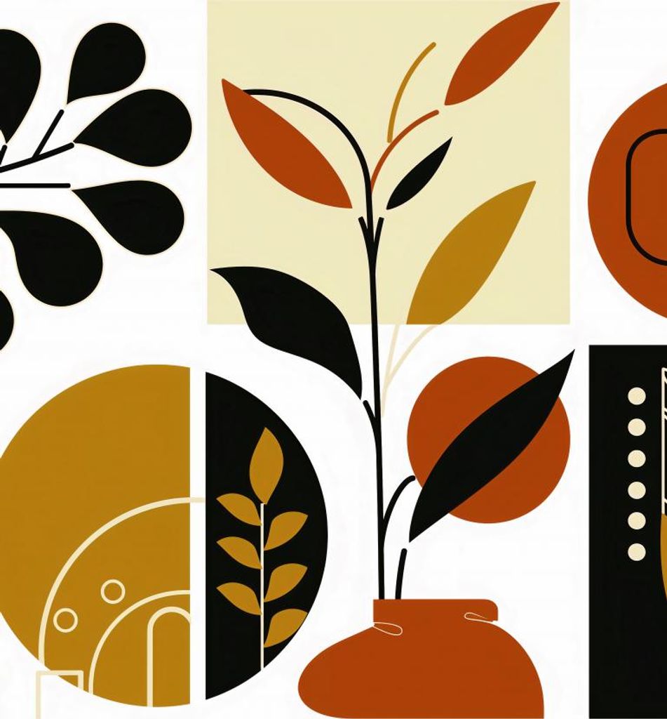 Plakat 20,5x28,4cm Botanischer Collage