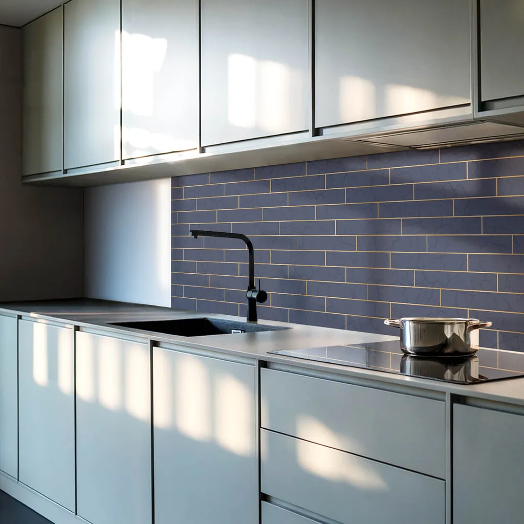 Piastrelle Adesive Cucina e Bagno - Vinile 3D Effetto Mattone 50x50 - 2