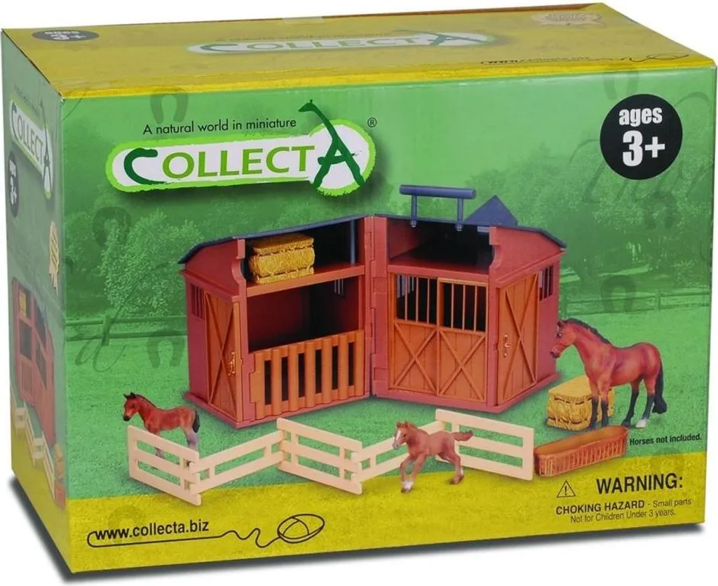 COLLECTA Écurie et accessoires 88456 pour chevaux miniatures en plastique