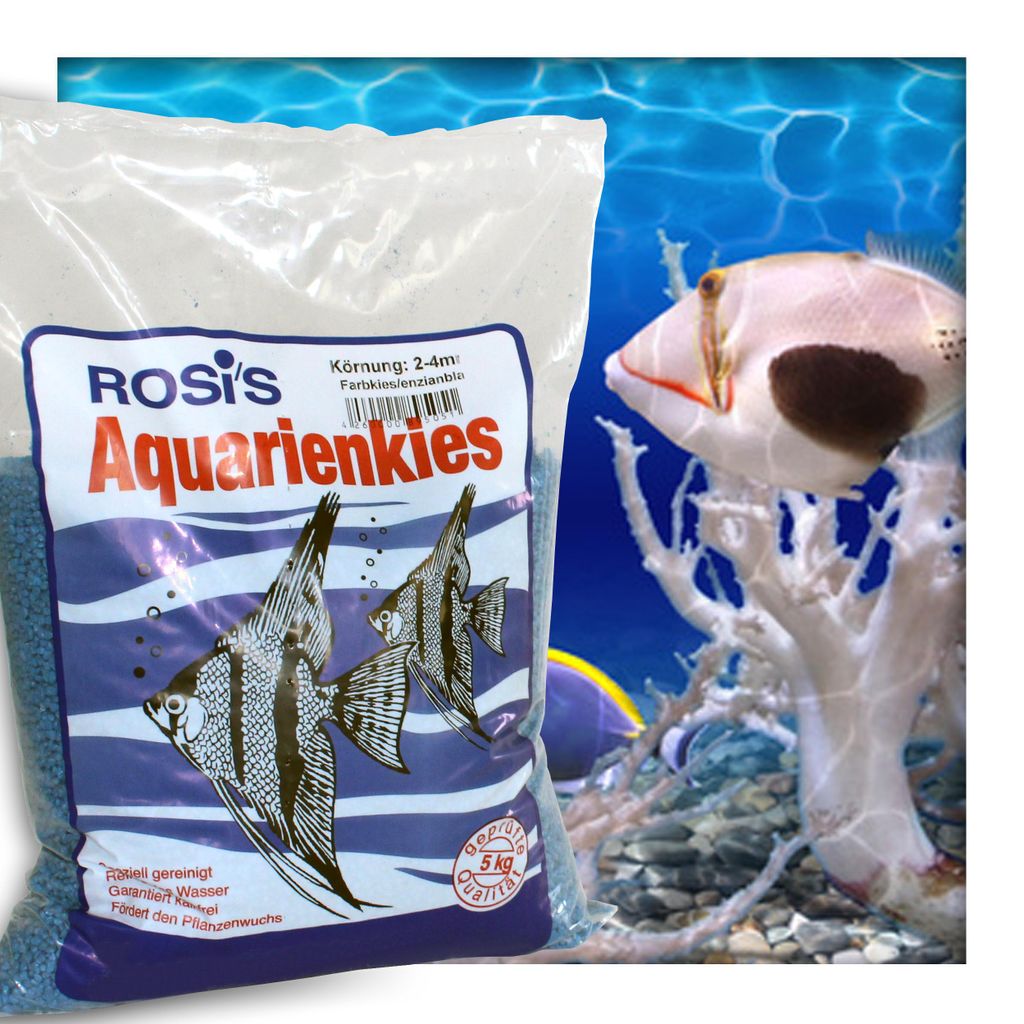 Farbkies Blau Aquarium Deko Kies Aquariengrund Aquariumkies Produktbild 