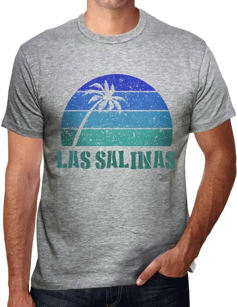Herren Grafik T-Shirt Palme Strand Sonnenuntergang in Las Salinas – Palm, Beach, Sunset In Las Salinas – Öko-Verantwortlich Vintage Jahrgang K...