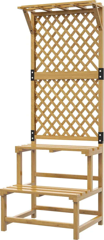 Gagnez de la Place avec ce Support Plantes Vertical en Bois et son Tuteur