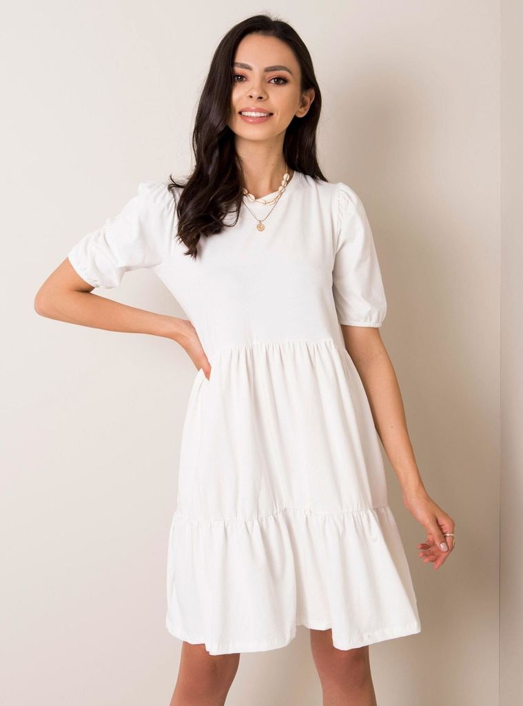 Damenkleid Begi mit Oversize-Schnitt, in Weiß, Größe XL, Armlänge 44 cm