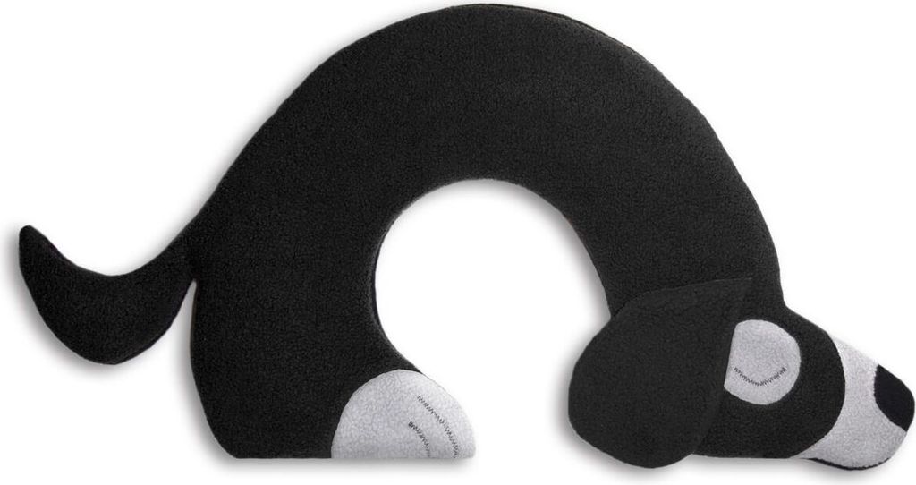 Leschi Wärmekissen Hund schwarz grau 100% Bioweizenfüllung