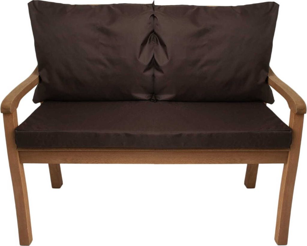 Cuscini per panchina da giardino marrone, seduta 110x50x7 + Immagine del prodotto 