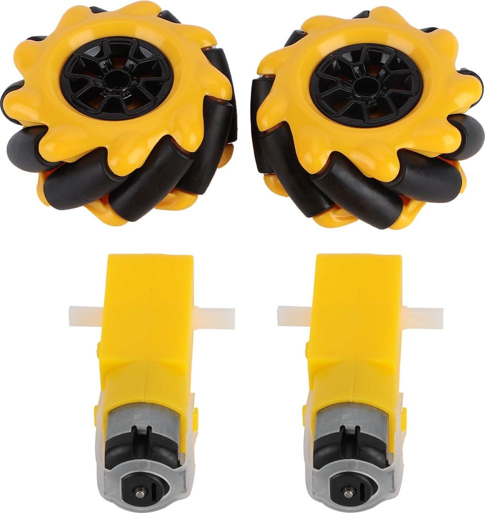Mecanum-Rad für TT-Getriebemotor, Smart-Robot-Autoteile, Zubehör, DIY-Spielzeugkomponenten, 60 mm