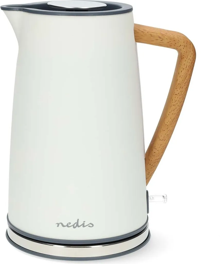 Bouilloire Électrique Nedis 1,7L Blanc Soft-Touch avec Socle 360°