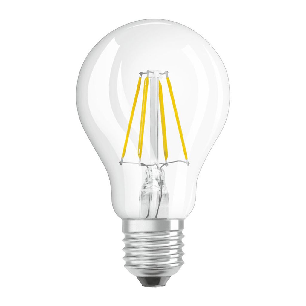 A clear studio shot of an LED light bulb against a white background.