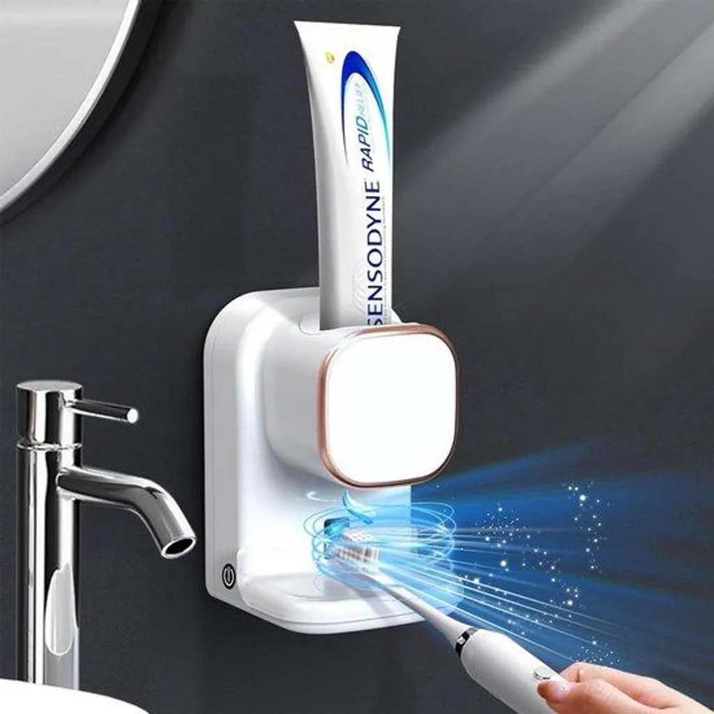 Distributeur de dentifrice automatique enfant et adulte, blanc pour évier