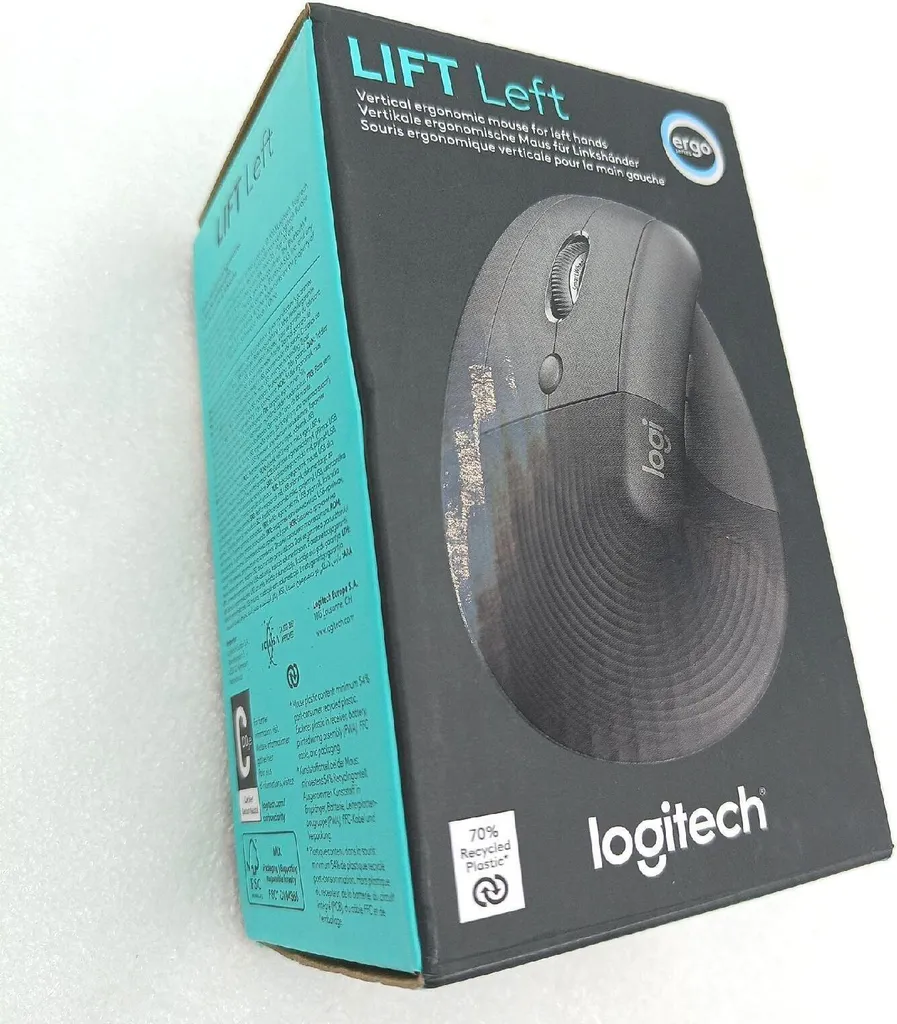 Logitech Lift Vertical Ergonomic Mouse - Souris verticale sans fil Graphite - 41