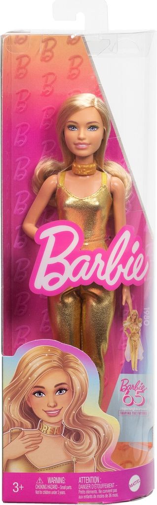 Bambola Barbie MATTEL Fashion. Tuta dorata HRH19 Immagine del prodotto 
