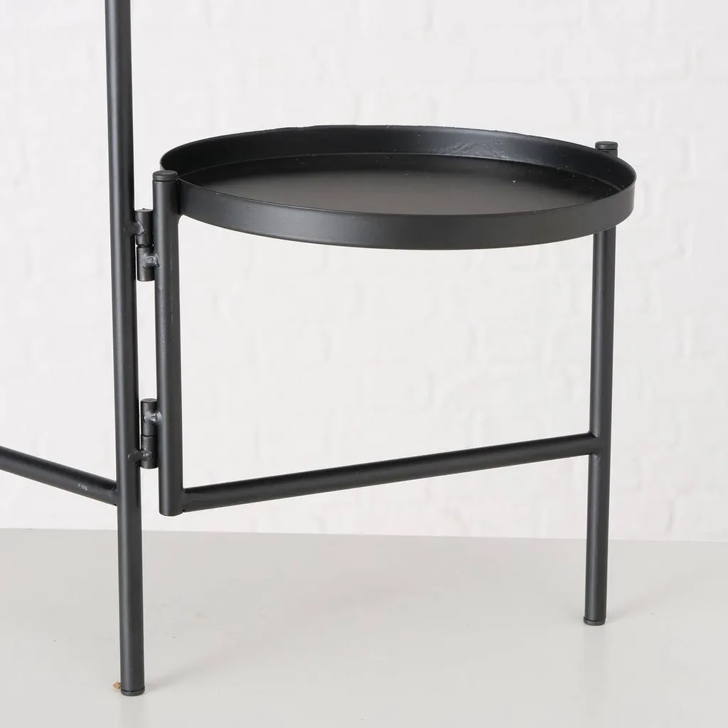 Support de fleurs noir à 3 étages 68 cm - Design compact et robuste PRO