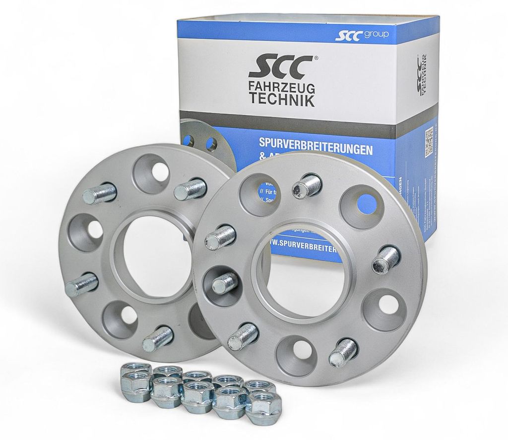 SCC Spurverbreiterungen Spurplatten 2x25mm 15489BES für Tesla Model Distanzscheiben