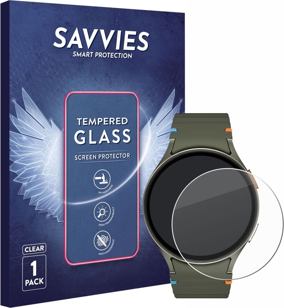 Savvies Schutzglas für Samsung Galaxy Watch 7 (44 mm) Produktbild 