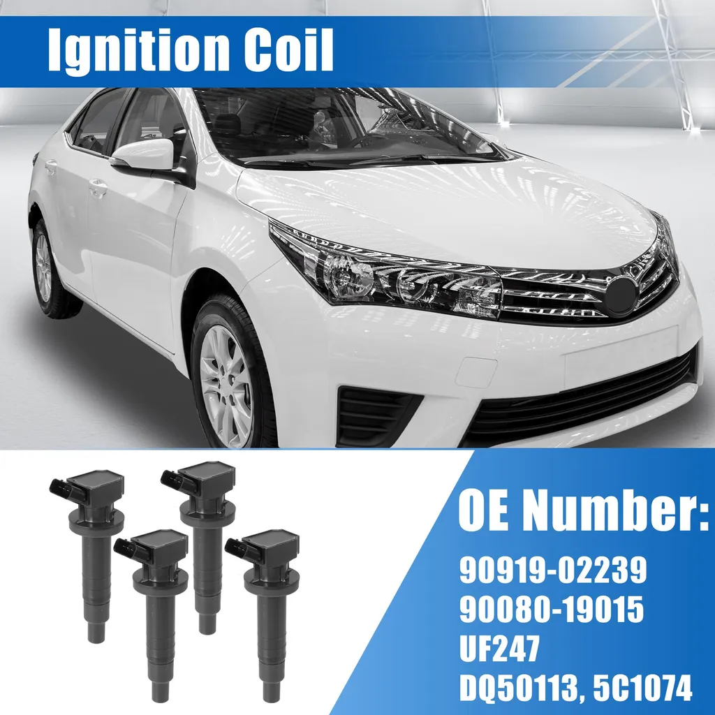 Bobine d'allumage 90919-02239 pour Toyota Corolla - Pack de 4 pièces