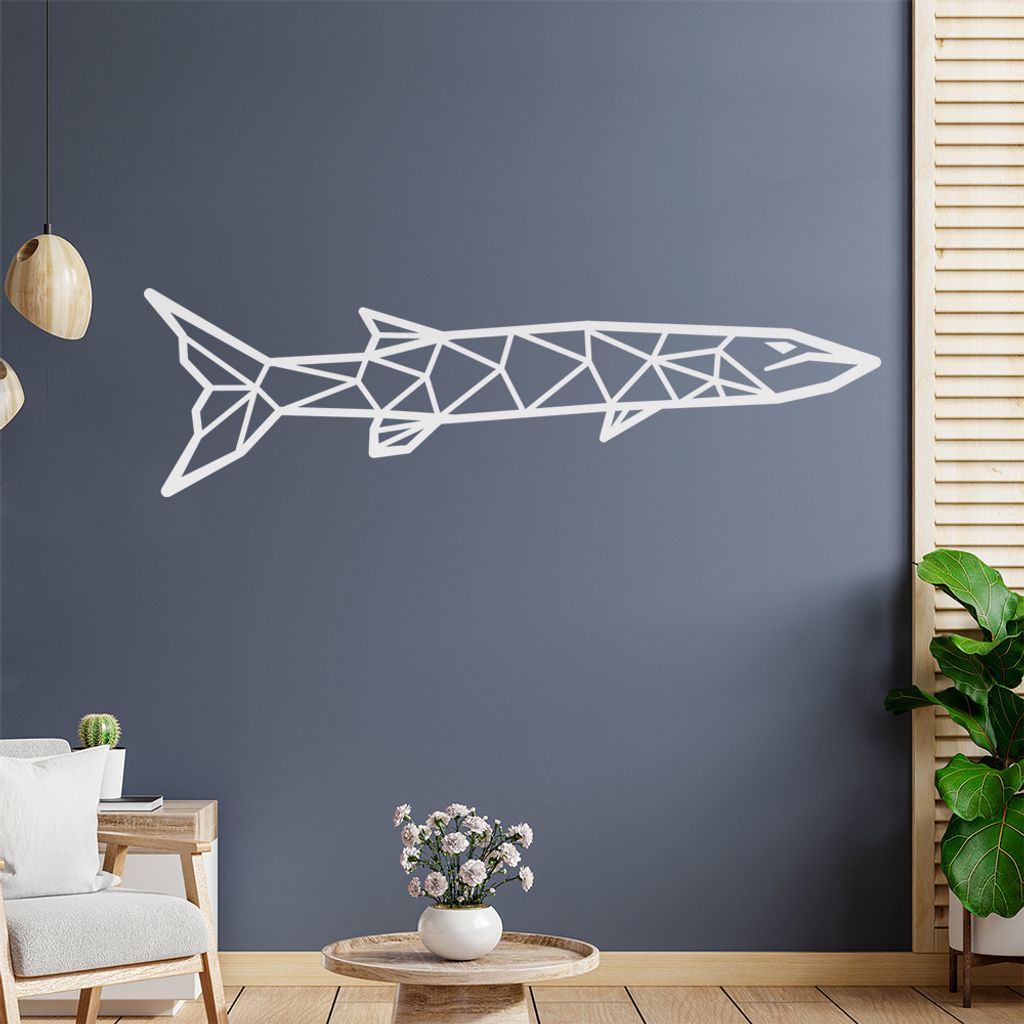 Barakuda Polygon Wandtattoo Wandaufkleber Wall Sticker - Dekoration, Küche, Wohnzimmer, Schlafzimmer, Badezimmer