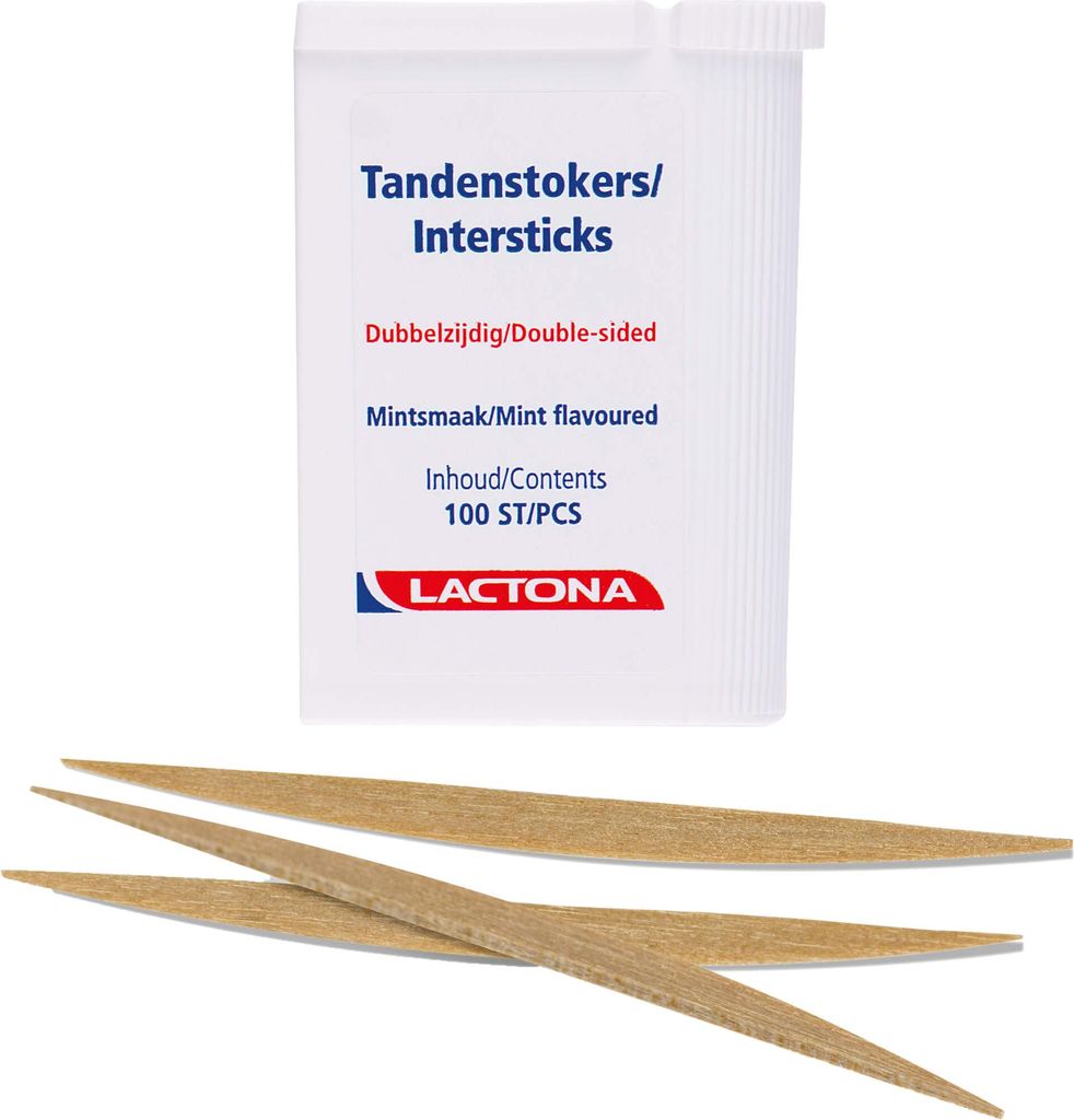 Lactona Zahnhölzer Intersticks mint doppelendig, 100 St. Produktbild 