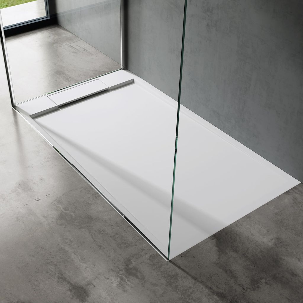 doporro Duschtasse Duschwanne 90x140x4 flach Mineralguss in Produktbild 