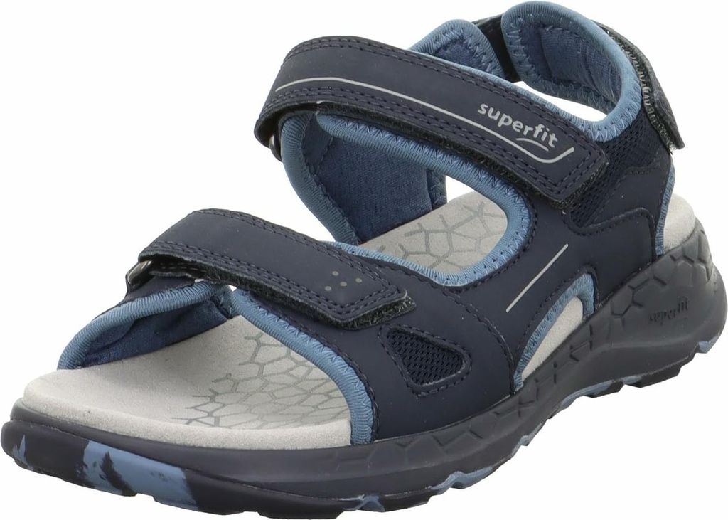 Superfit Criss Cross Kinderschuhe Jungen Sandalen Blau Freizeit, Schuhgröße:27 EU