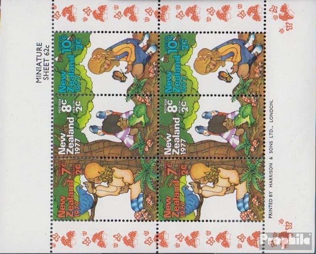 Briefmarken Neuseeland 1977 Mi 723-725 Kleinbogen Produktbild 