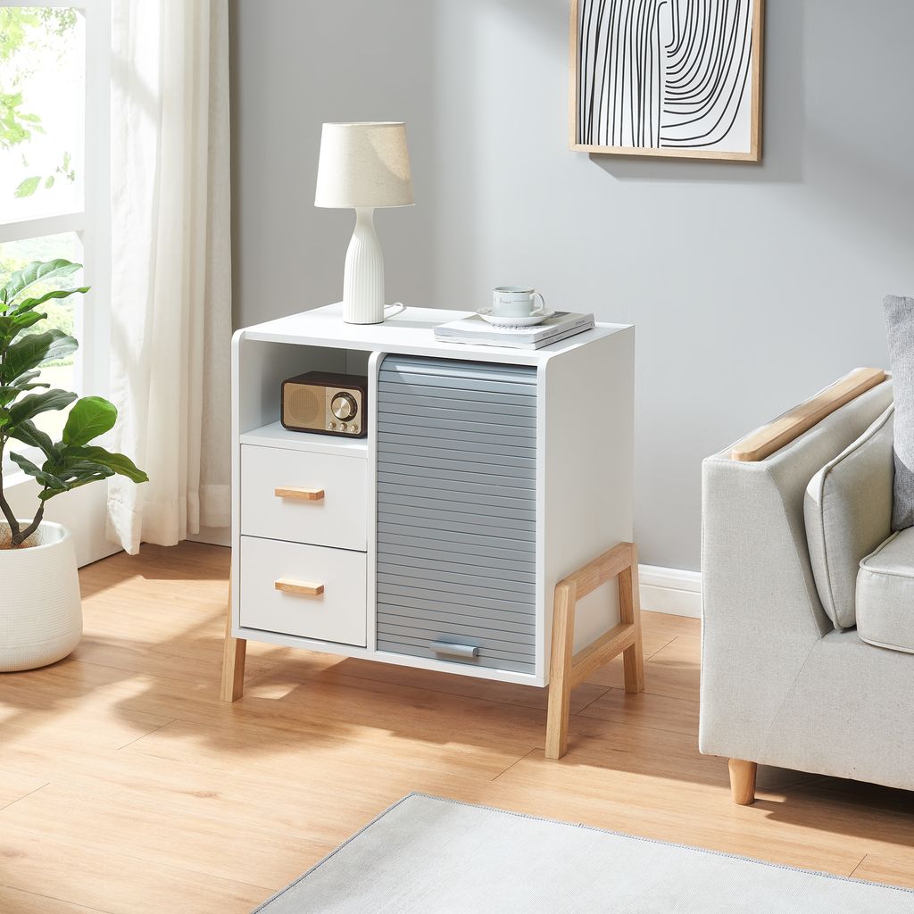 Credenza 'Kvaefjord' 66x60x40 cm con un'anta tamburata Immagine del prodotto 