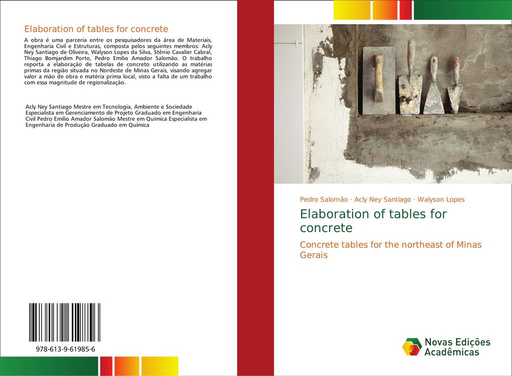 Elaboration of tables for concrete