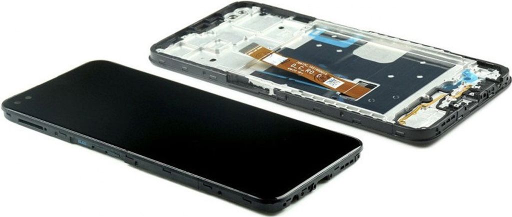 OEM - LCD Display Touchscreen Bildschirm Rahmen Schwarz für Oppo Reno4 Z 5G CPH2065