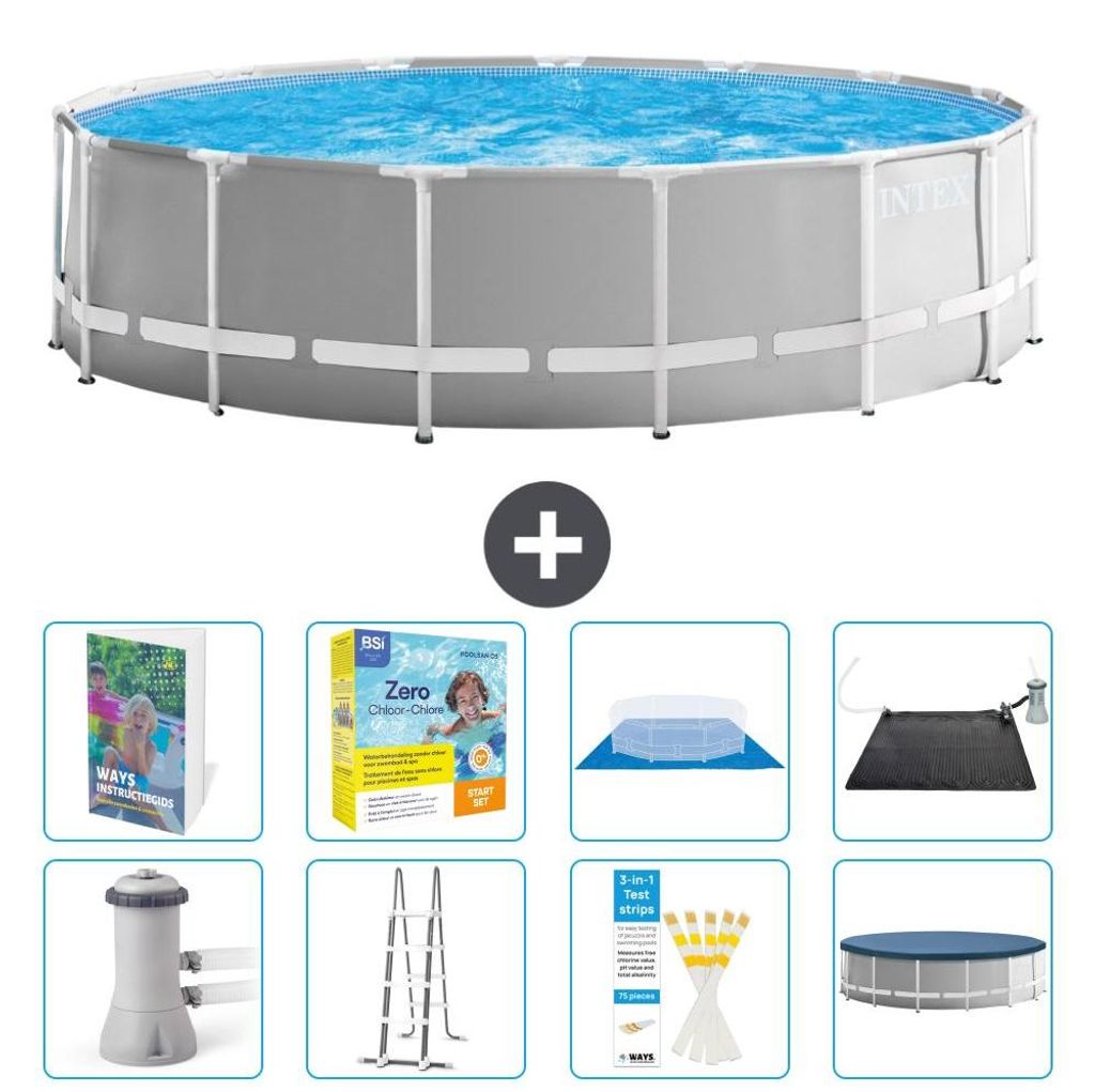 Prism Frame Pool Rund - 457x122 cm - 9-teilig S582