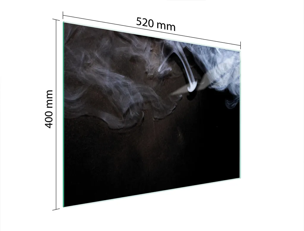Tagliere in Vetro Temperato 52x40 Fumo | Coprifornelli Universale - 2
