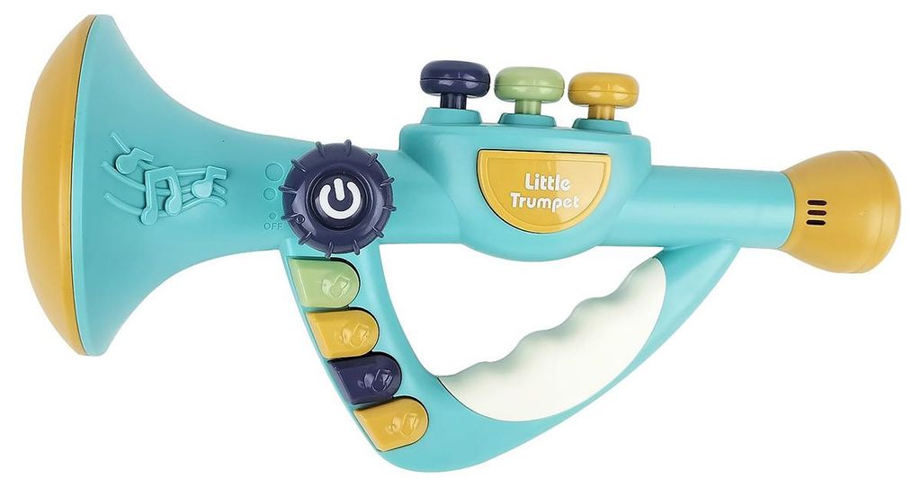 Musikspielzeug Baby Trompete, Lernspielzeug für 1-3 Jahre, Sensorik Spielzeug mit Licht & Musik, fördert Motorik & Kreativität für Jungen & Mä...