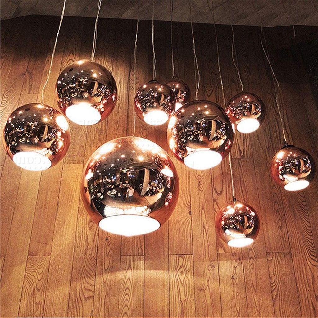 Ideal Lux Nemo L Glaskugel Pendelleuchte Kupfer Ø 40cm Pendellampe Hängelampe Rund