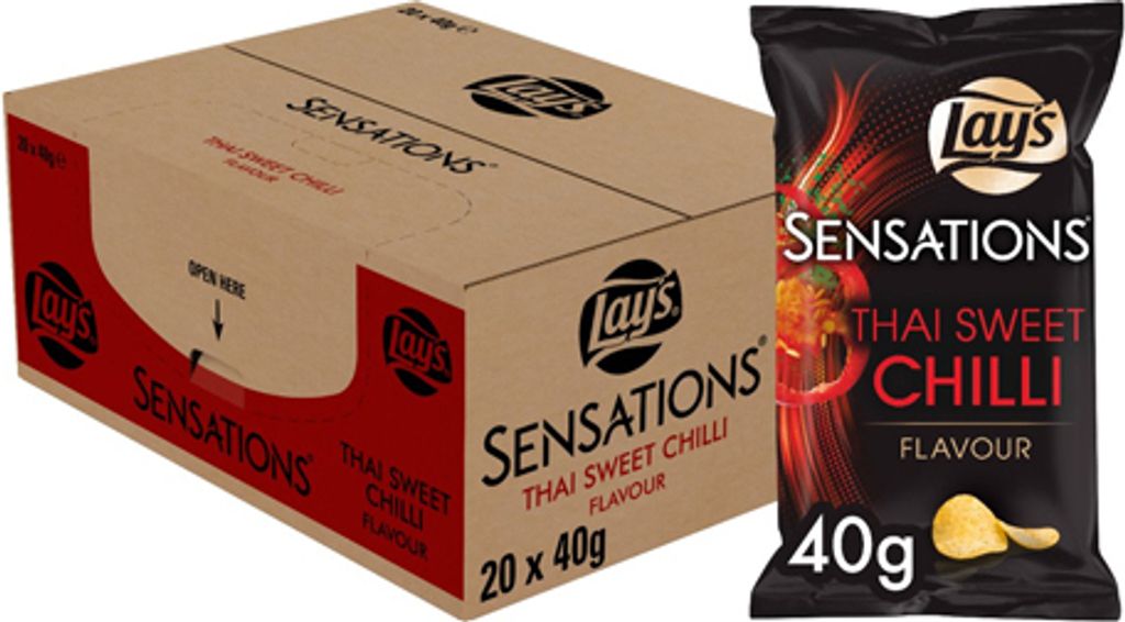 Lay's - Chips Lay's Thai Sweet Chili Bag 40gr | 20 Teile Produktbild 