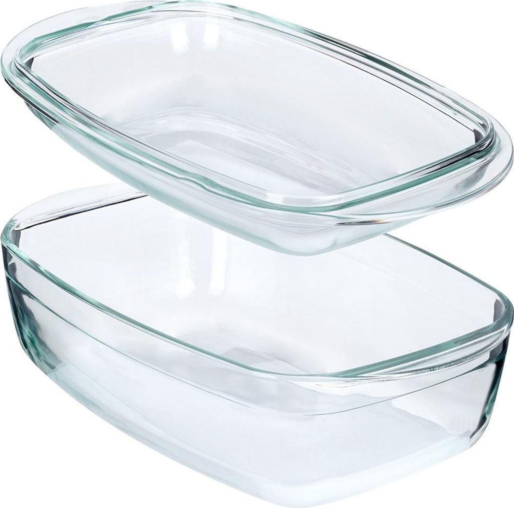 Ofenfeste Auflaufform aus Glas zum Backen, Bräter, 4,5 l