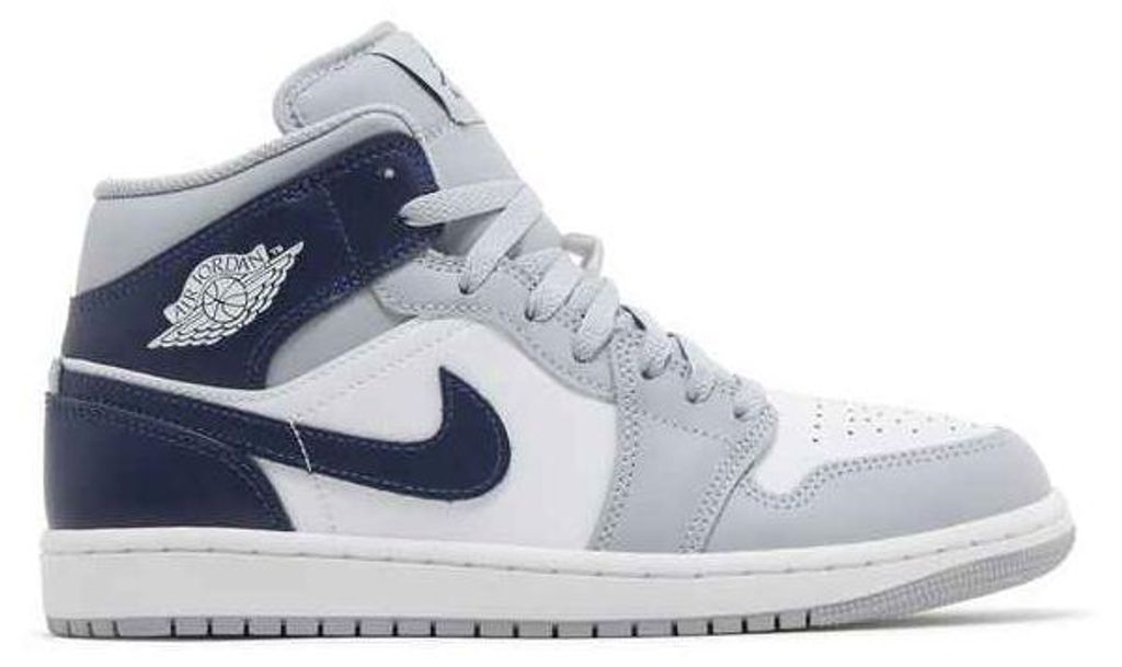 Air Jordan 1 Mid Wolf Grey Midnight Navy - EU: 46 Produktbild 
