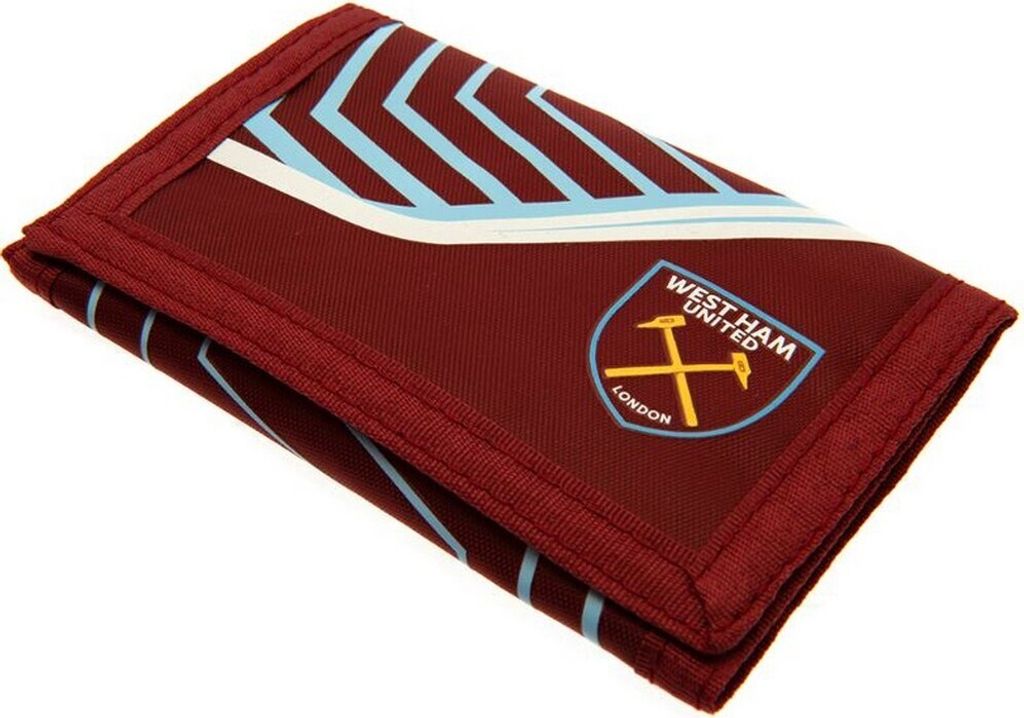 West Ham United FC - Nylon Brieftasche Schein TA9777 (Einheitsgröße) (Weinrot/Blau/Weiß)